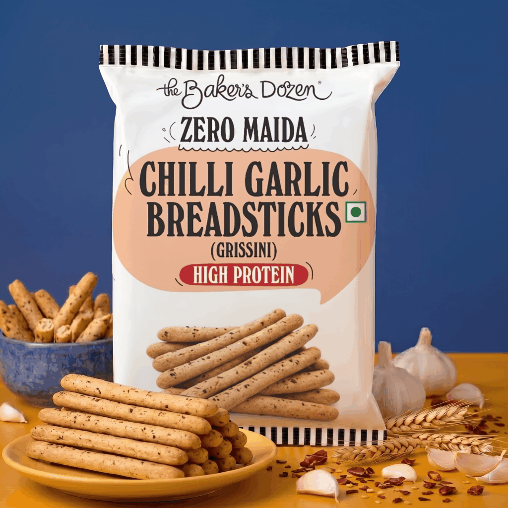 Chilli Garlic Breadsticks (Grissini)