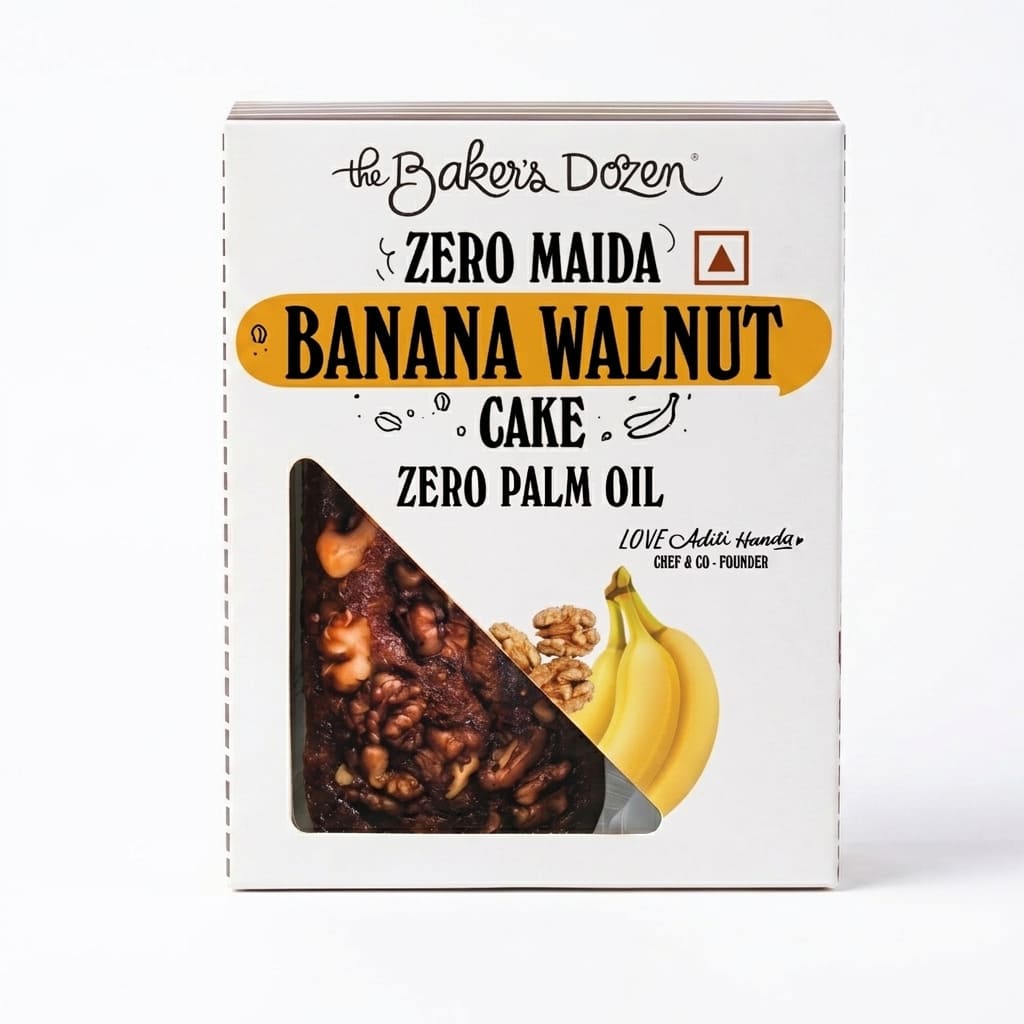 The Baker’s Dozen Banana Walnut Cake Zero Maida