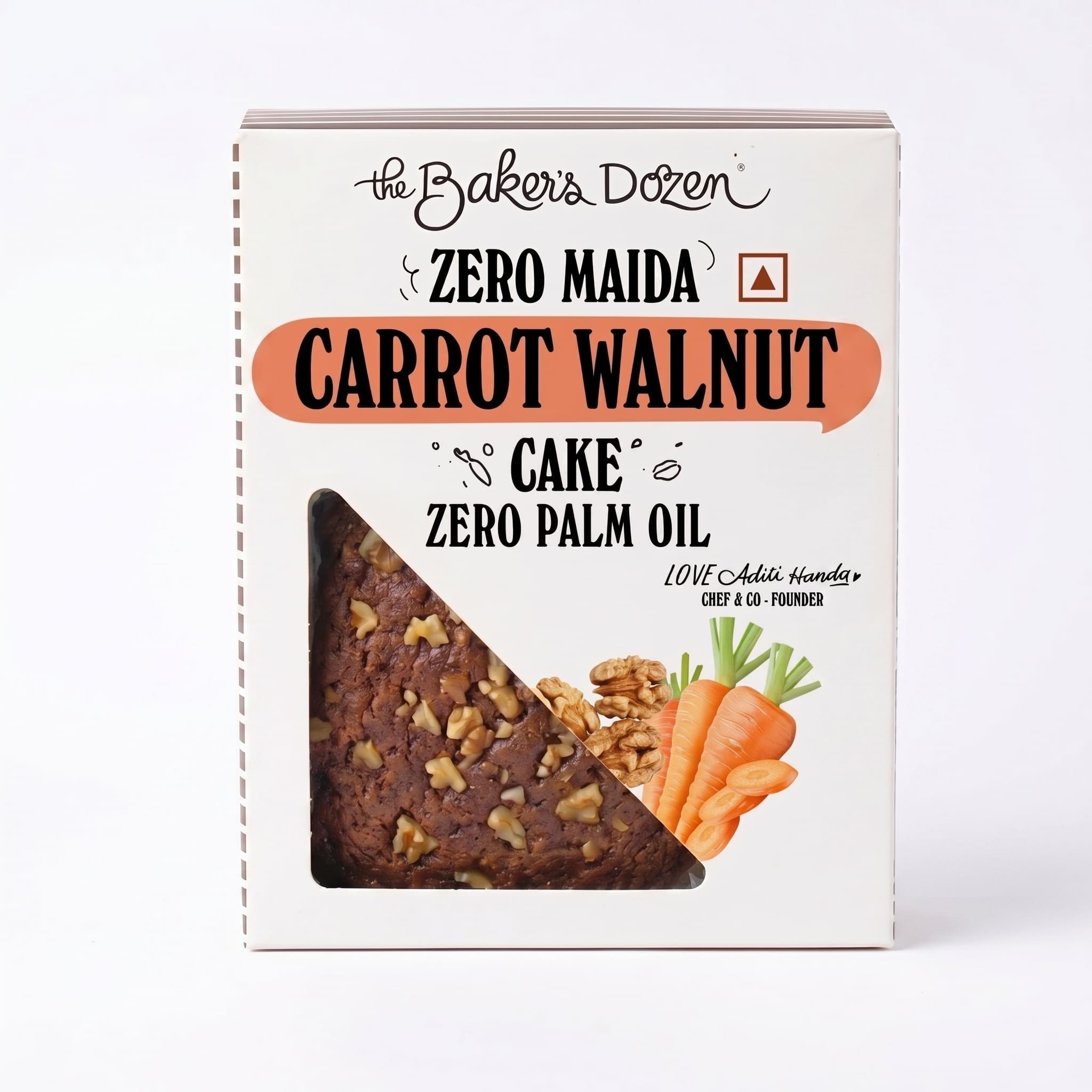 Zero Maida Carrot Walnut Cake