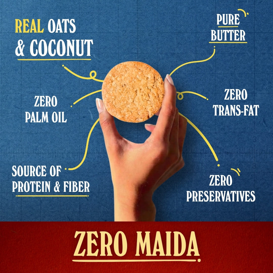 Zero Maida Coconut Oats Cookies