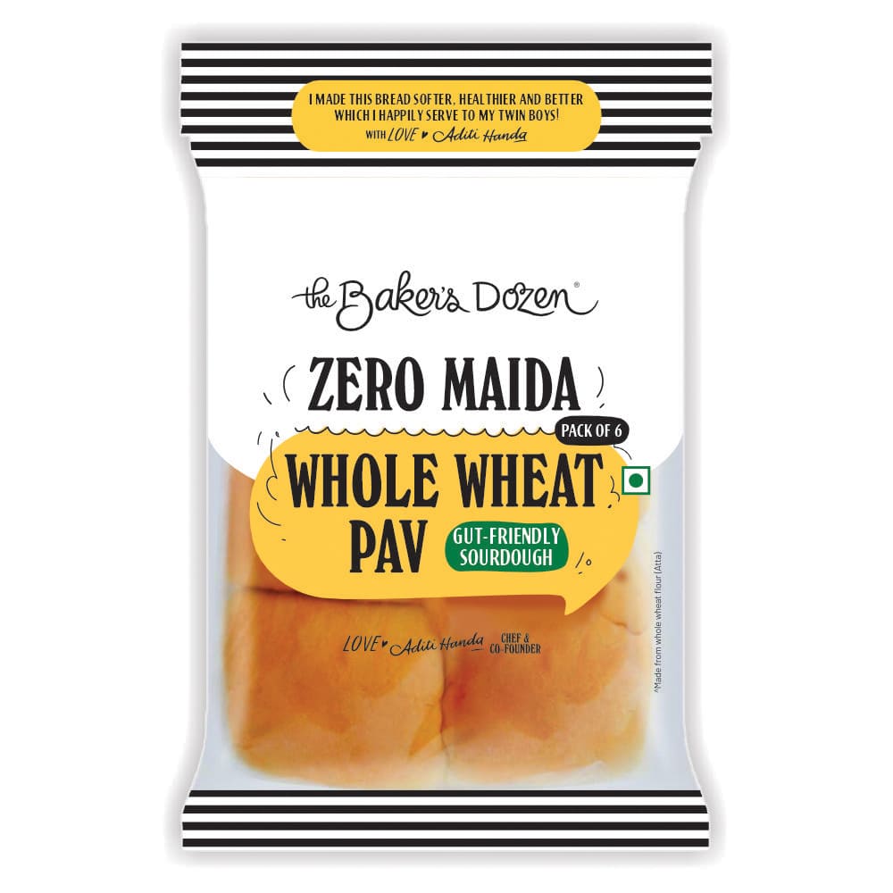The Baker’s Dozen Zero Maida Pav, Whole Wheat