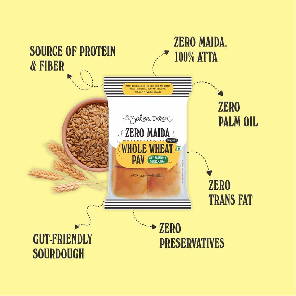 Zero Maida Whole Wheat Pav