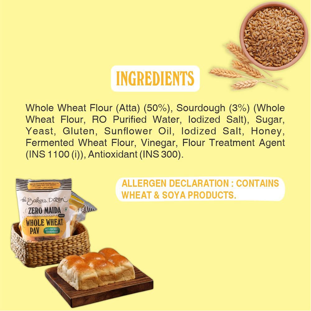 Zero Maida Whole Wheat Pav