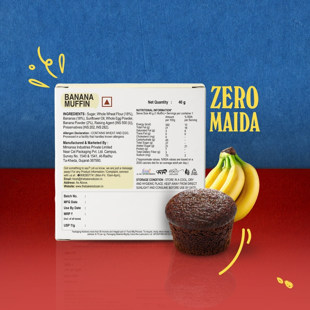 Zero Maida Banana Muffin