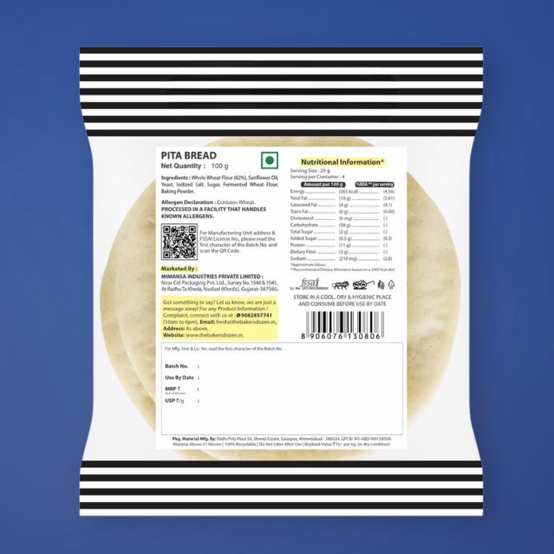 Zero Maida Pita Bread