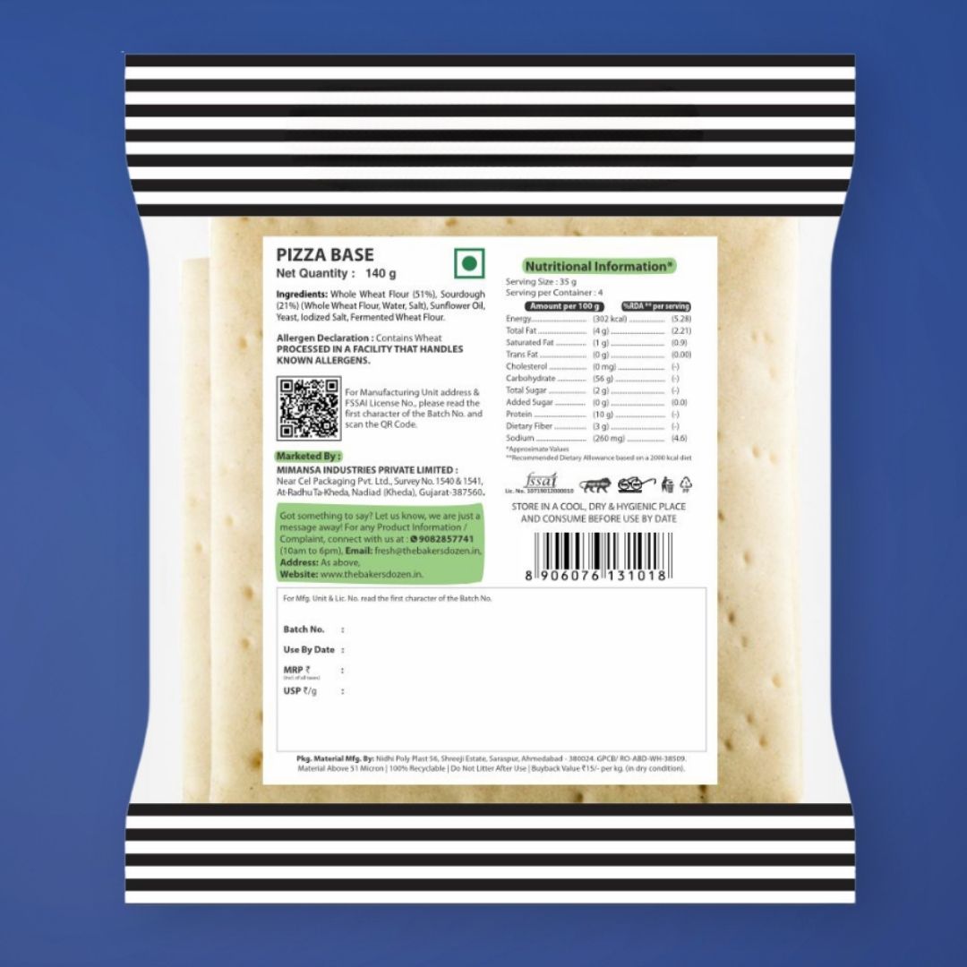 Zero Maida Pizza Base
