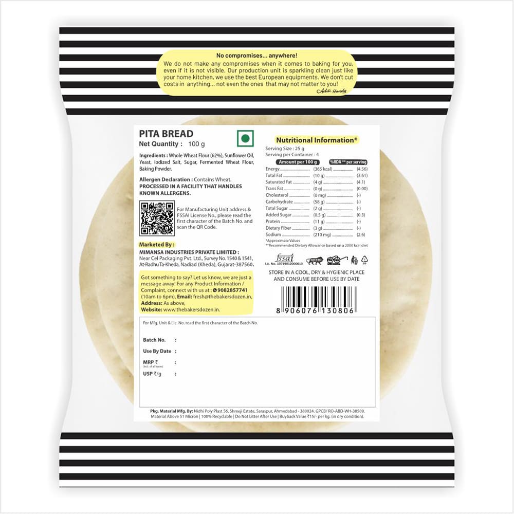 Zero Maida Pita Bread
