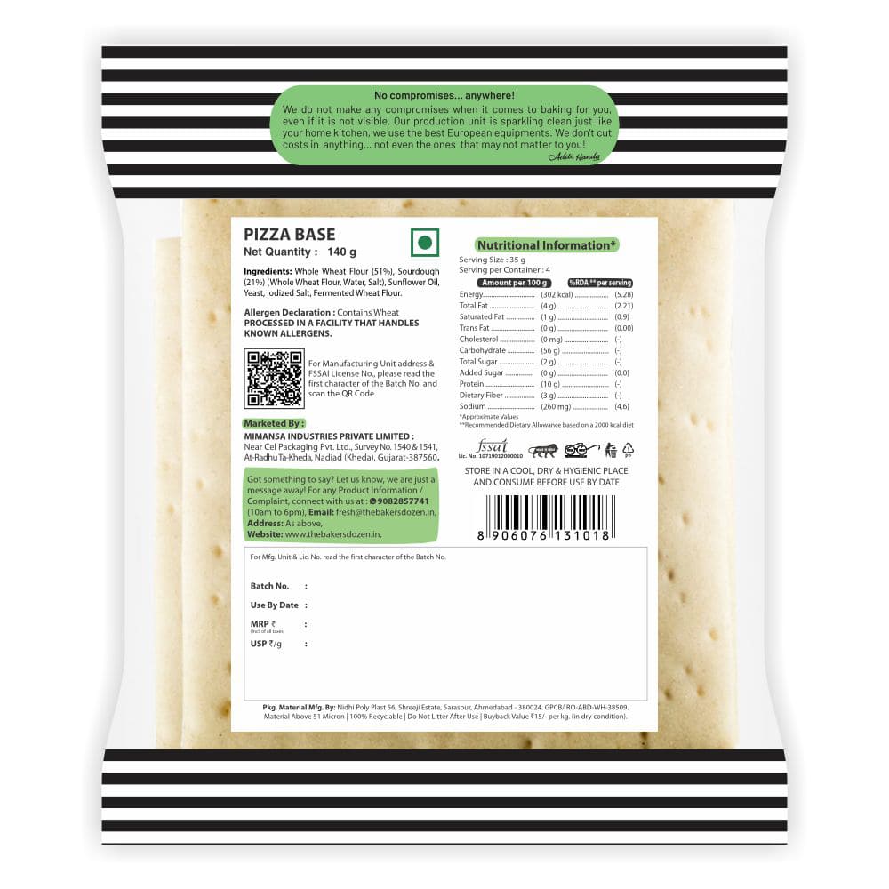 Zero Maida Pizza Base