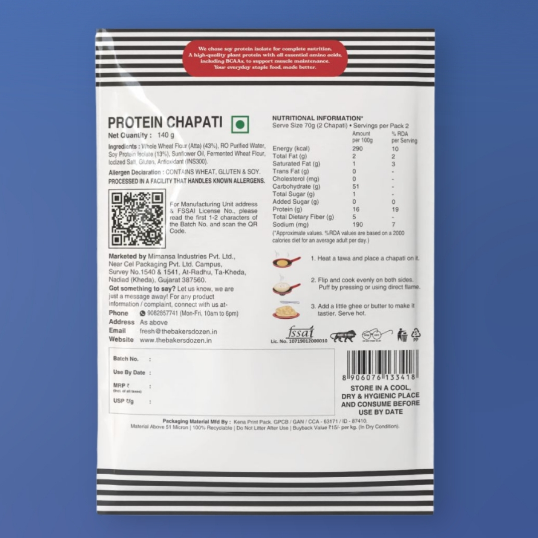 Zero Maida Protein Chapati